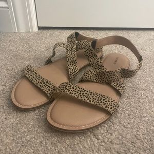 Torrid Stretch Band Leppard Print Sandals (WW)